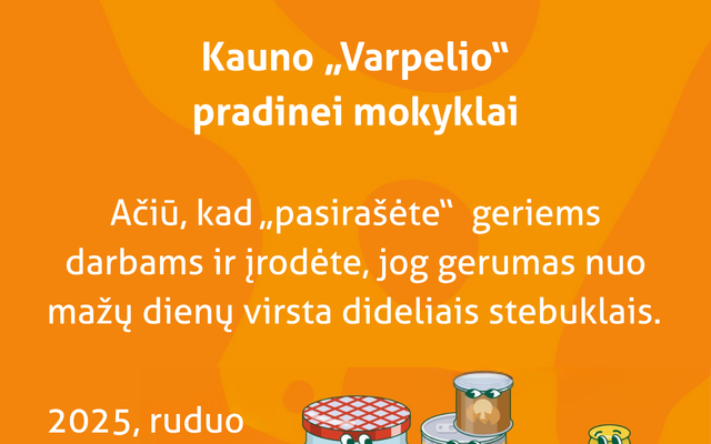 Mokykla dalyvauja akcijoje - Maisto Bankas