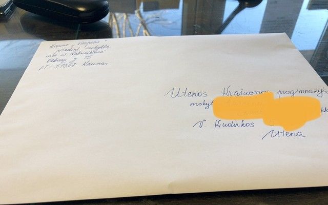 3B mokiniai rašė laiškus savo bendraamžiams