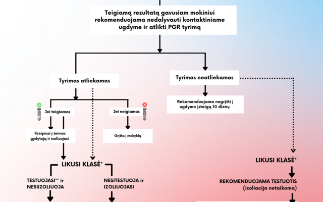 Aktualūs algoritmai UGDYMUI ir visuomenei esant Covid-19 atvejui