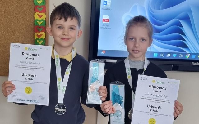 Pangea konkurse - antros vietos prizai ir medaliai