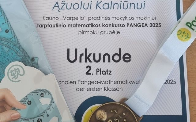 Pangea matematikos konkurse - II vieta
